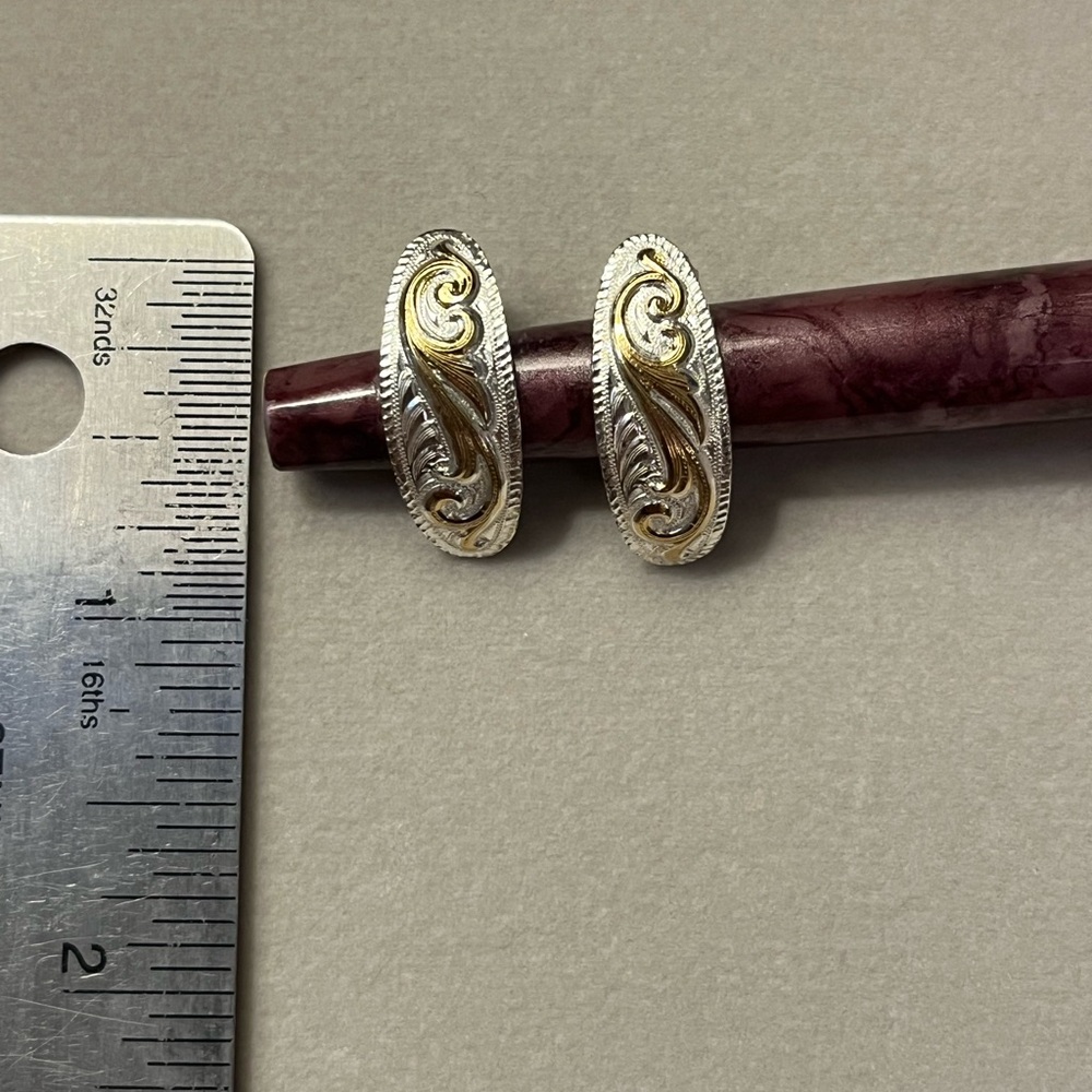 Montana Silversmiths Gold and Silver Swirl Earrings